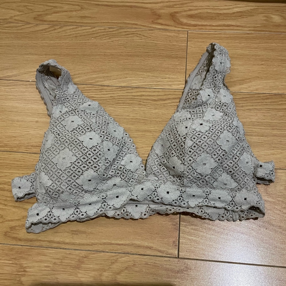 Aerie Gray Lace Bralette